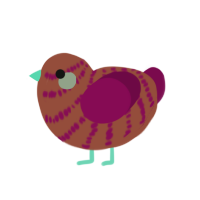 Cherry Pie, a russet and wine chicken with a bar pattern