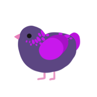 (unnamed), a overcast and amethyst chicken with a neck-speckle pattern