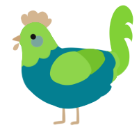 Gumbo, a sea and grass chicken with a head pattern