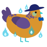 A orange and overcast chicken with a neck-speckle pattern