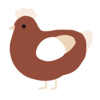 A russet and cream chicken