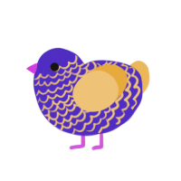 (unnamed), a indigo and honey chicken with a lace pattern