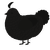 A sable and black chicken with a lace pattern