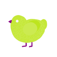 (unnamed), a lime chicken with a double-lace pattern