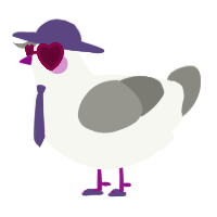 A white and ash chicken