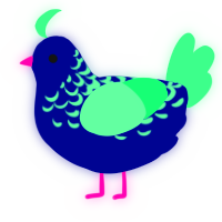 A navy and spring chicken with a half-lace pattern