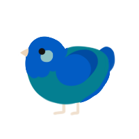 Sea ocean, a sea and ultramarine chicken with a head pattern