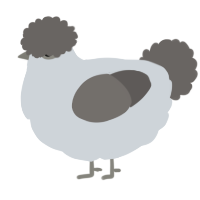 A mist and grey chicken