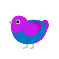 (unnamed), a sapphire and amethyst chicken with a head pattern