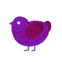 (unnamed), a violet and wine chicken with a speckle pattern