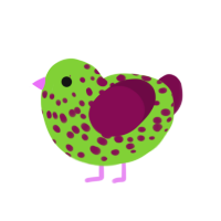 Darling Tonia, a grass and wine chicken with a speckle pattern