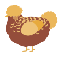 A russet and honey chicken with a half-lace pattern