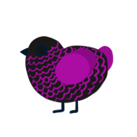 (unnamed), a sable and plum chicken with a lace pattern