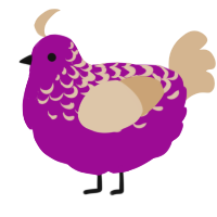 A plum and beige chicken with a half-lace pattern