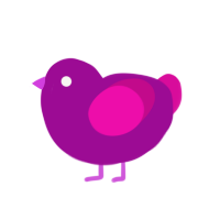 (unnamed), a plum and fuchsia chicken