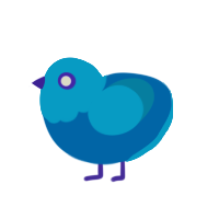 (unnamed), a sapphire and cerulean chicken with a head pattern