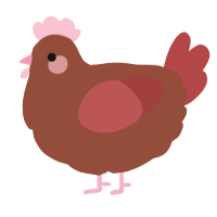A russet and red chicken