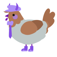 A silver and brown chicken with a head pattern