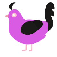 A orchid and sable chicken