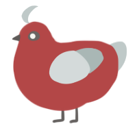 A red and silver chicken