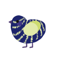 (unnamed), a navy and lemon chicken with a bar pattern