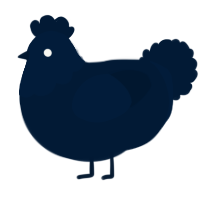 A tumblr chicken with a head pattern