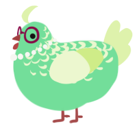 A spring and apple chicken with a half-lace pattern