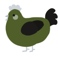 A olive and sable chicken