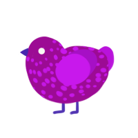 (unnamed), a plum and amethyst chicken with a speckle pattern