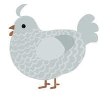 A silver chicken with a lace pattern