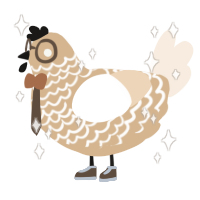 A beige and cream chicken with a lace pattern