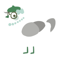 A white and ash chicken