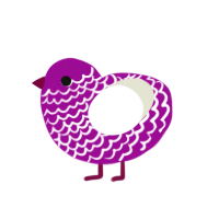 (unnamed), a plum and white chicken with a lace pattern