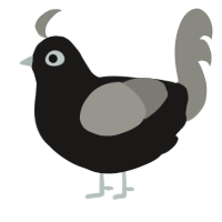 A sable and ash chicken