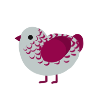 (unnamed), a silver and maroon chicken with a half-lace pattern