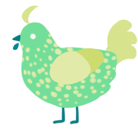 A spring and lemon chicken with a speckle pattern