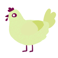 A apple and lemon chicken with a double-lace pattern