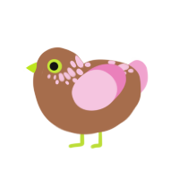 sugar glaze, a brown and pink chicken with a neck-speckle pattern