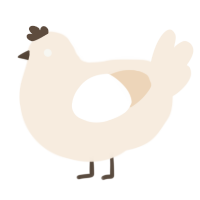 A cream chicken