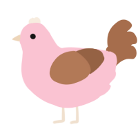 A rose and brown chicken