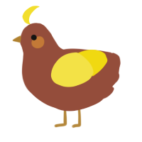A russet and yellow chicken