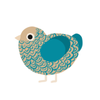 A beige and sea chicken with a double-lace pattern