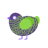 Neon Joker, a overcast and grass chicken with a lace pattern