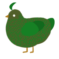 A olive and leaf chicken with a double-lace pattern