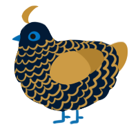A tumblr and gold chicken with a lace pattern