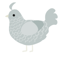 A silver chicken with a lace pattern