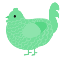 A spring chicken with a lace pattern