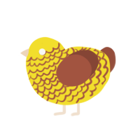 (unnamed), a yellow and russet chicken with a lace pattern