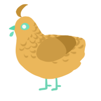 A honey and gold chicken with a half-lace pattern