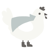 A white chicken